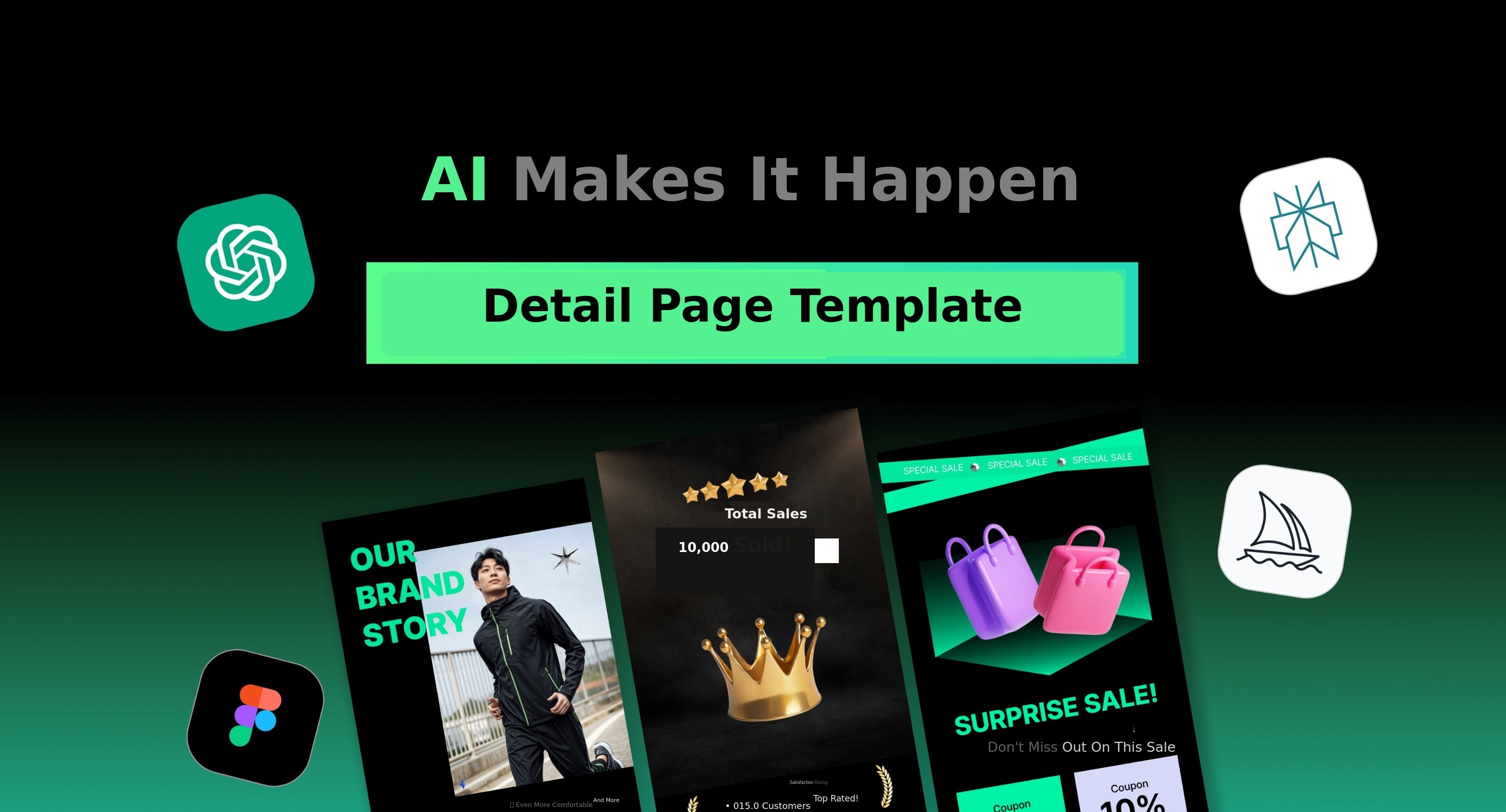 [AI Automation Encore] Lifetime Outsourcing-Free Detailed Page Templates with AI!